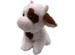Onwomania Peluche Giocattolo Coccoloso Bovino Mucca Latte Lunghezza 20 Cm Bianco