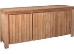 Credenza Teako Design Laholm 180X80Cm Legno Massiccio Di Teak - Resistente Alle Intemperie Per Interni Ed Esterni - Design Minimalista