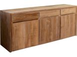 Credenza Di Design Teako Holm 210X90Cm In Legno Massiccio Teak - Resistente Alle Intemperie Con 3 Cassetti E 3 Ante