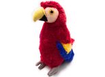Onwomania Peluche Pappagallo Uccello Rosso Chiaro Ara Altezza 23 Cm Rosso