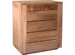 Credenza Teako Design Orebro 100X90Cm In Legno Massiccio Teak Resistente Alle Intemperie - Cassettiera Per Interni Ed Esterni