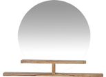 Teako Design Specchio Da Parete Rotondo Fagersta Con Ripiano In Teak - Diametro 60 Cm - Specchio Da Bagno In Legno Massello (60 X 120 X 15 Cm)