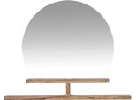 Teako Design Specchio Da Parete Rotondo Fagersta Con Ripiano In Teak - Diametro 60 Cm - Specchio Da Bagno In Legno Massello (90 X 60 X 15 Cm)