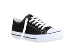 Mytrendshoe Scarpe Da Ginnastica Basse Donna Scarpe Casual Allacciate 821585, Colore: Nero, Taglia: 36
