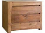 Teako Design Credenza In Teak Halland 120X90X50Cm - Cassettiera In Legno Massiccio Resistente Alle Intemperie Per Giardino E Soggiorno