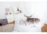 Set Di Biancheria Da Letto Cervo Paesaggio Invernale 2 Pezzi 135X200 Cm 100% Cotone