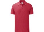 Fruit Of The Loom Herren Poloshirt Iconic RW6516 (L) (Rot Meliert)