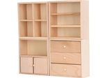 Set Di 4 Pezzi Di Guardaroba Per Casa Delle Bambole 1/12, Design Semplice, Pratico, Mobili In Legno Per Casa Delle Bambole In Miniatura Realistici