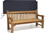 Cuscino Per Panchina Teako Design 200X50 Cm Per Panchina Belluno, Idrorepellente, Resistente Ai Raggi Uv, Comodo Cuscino Per Mobili Da Giardino (Nero)