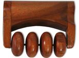 Bastoni Da Massaggio Rullo Da Massaggio In Legno Duro - Veramente Fatto A Mano - Bastone Da Massaggio (14307 - Rullo Da Massaggio A Quattro Punte (Circa 9 X 8 X 3 Cm))
