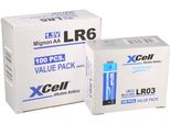 200 Batterie 100X Xcell LR03 Micro Aaa + 100X Xcell LR6 Mignon Aa