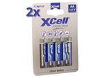 8X Batteria Al Litio Xtreme Aa Mignon FR6 L91 Xcell 2X Blister Di 4 Pezzi