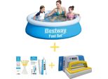Bestway Pool - Set Rapido - 183 X 51 Cm - Include 75 Strisce Reattive E Kit Di Riparazione E Spazzola Di Pulizia