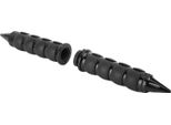 2 Pezzi 25 Mm 1 Pollice Manopole Manubrio Moto In Gomma Alluminio Nero, Adatto Per Yamaha