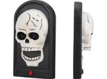 Campanello Horror Di Halloween Con Luce Suono Decorazione Puntello Per Bar Casa Stregata Escape Room Forma Di Teschio
