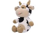Mucca Di Peluche, Simpatico Animale Da Cartone Animato, Bambola Di Vitello Per Bambini, Regalo Di Compleanno, 50 Cm