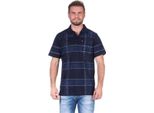 Herren Poloshirt T-Shirt Polo-Hemd Kurzarm, Dunkelblau M