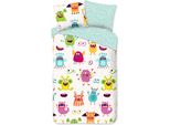 Set Di Biancheria Da Letto Per Bambini Good Morning Booh 140X200/220 Cm Bianco Crema
