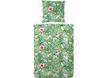 Biancheria Da Letto In Microfibra Hahn Botanik Verde 135X200 Cm + 80X80 Cm