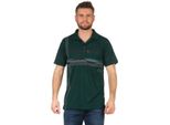 T-Shirt Polo Da Uomo Polo A Maniche Corte Con Motivo, Verde Scuro M