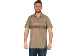 T-Shirt Polo Da Uomo Polo A Manica Corta Con Motivo, Beige Scuro M