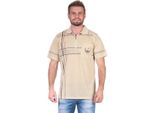 Polo Da Uomo T-Shirt Polo A Manica Corta, Beige M