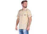 Polo Da Uomo T-Shirt Polo A Manica Corta, Beige L