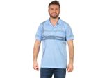 T-Shirt Polo Da Uomo Polo A Manica Corta Con Motivo, Blu Chiaro M