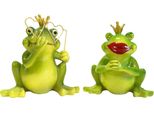Rana Con Bocca Che Bacia O Bicchieri Set Medio Di 2 Circa 12 Cm - Statuetta Decorativa