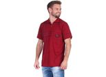 Maglietta Poloshirt Herren Polo-Hemd Kurzarm, Rot L