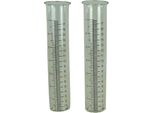 Set Di 2 Vetri Di Ricambio Per Pluviometro Da Giardino Ø 4,5 Cm X 22 Cm Ca
