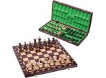 Set Di Scacchi In Legno Ambasador Ag - Scacchiera 53 X 53 Cm & Pezzi Degli Scacchi