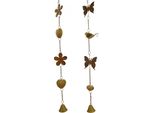 Appendino Uccello/Farfalla E Cuore/Fiore Circa 105 Cm Set Di 2 - Decorazione