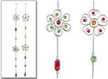 Appendino Di 2 Fiori Argento Di Circa 100 Cm - Decorazione