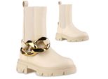 Van Hill Stivali Da Donna Leggermente Foderati Scarpe Con Suola Profilata 837817, Colore: Beige, Taglia: 37