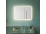Specchio Da Bagno Con Illuminazione A Led Specchio Da Bagno Specchio Da Parete Specchio Illuminato 80X60Cm