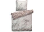 Hnl Biancheria Da Letto Reversibile In Cotone Tress 135X200 Cm + 80X80 Cm Rose