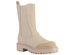 Van Hill Donna Stivali Piattaforma Stivali Tacco A Blocco Profilo Suola Scarpe 837918, Colore: Beige, Taglia: 38