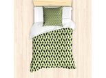 Abakuhaus Set Copripiumino Geometrico Per Letti Singoli, Stile Retrò Astratto, Antiacaro, Adatto A Chi Soffre Di Allergie, Con Federa, 135 Cm X 200 Cm - 80 X 80 Cm, Multicolore