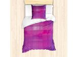 Abakuhaus Set Copripiumino Artistico Astratto Per Letti Singoli, Rossastro, Antiacaro, Adatto A Chi Soffre Di Allergie, Con Federa, 135 Cm X 200 Cm - 80 X 80 Cm, Viola Fucsia