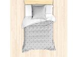 Abakuhaus Set Copripiumino Antico Orientale Per Letti Singoli, Motivi Monocromatici, Antiacaro, Adatto A Chi Soffre Di Allergie, Con Federa, 135 Cm X 200 Cm - 80 X 80 Cm, Grigio Antracite E Bianco