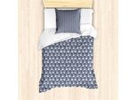 Abakuhaus Set Copripiumino Swans Per Letti Singoli, Sensibile Animale Marino Lotus, Antiacaro Adatto A Chi Soffre Di Allergie Con Federa, 135 Cm X 200 Cm - 80 X 80 Cm, Ceil Blu Polvere