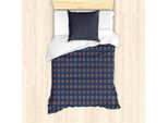 Abakuhaus Set Copripiumino Marocchino Per Letti Singoli, Tradizionale Orientale Floreale, Antiacaro, Adatto A Chi Soffre Di Allergie, Con Federa, 135 Cm X 200 Cm - 80 X 80 Cm, Blu Cielo Scuro Multicolore