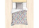 Abakuhaus Set Copripiumino Nautico Per Letti Singoli, Conchiglie E Stelle Marine Artistiche, Antiacaro, Adatto A Chi Soffre Di Allergie, Con Federa, 135 Cm X 200 Cm - 80 X 80 Cm, Multicolore