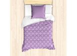 Abakuhaus Set Copripiumino Antico Orientale Per Letti Singoli, Motivo Floreale Viola, Antiacaro, Adatto A Chi Soffre Di Allergie, Con Federa, 135 Cm X 200 Cm - 80 X 80 Cm, Malva Lilla