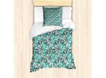 Abakuhaus Set Copripiumino Botanico Per Letti Singoli, Jumble Branchen, Antiacaro, Adatto A Chi Soffre Di Allergie, Con Federa, 135 Cm X 200 Cm - 80 X 80 Cm, Multicolore