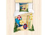 Abakuhaus Set Copripiumino Con Motivo Grafico Per Letti Singoli, Ruhige KüSte Fun, Antiacaro, Adatto A Chi Soffre Di Allergie, Con Federa, 135 Cm X 200 Cm - 80 X 80 Cm, Multicolore
