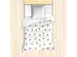 Abakuhaus Set Copripiumino Per Letto Singolo BienenköNigin, Motivo Insetti Volanti, Antiacaro, Adatto A Chi Soffre Di Allergie, Con Federa, 135 Cm X 200 Cm - 80 X 80 Cm, Terra Giallo Grigio
