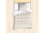 Abakuhaus Set Copripiumino Per Letti Singoli Con Motivo Floreale E Insetti, Antiacaro E Anallergico, Con Federa, 135 Cm X 200 Cm - 80 X 80 Cm, Champagne Multicolore
