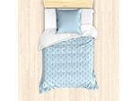 Abakuhaus Set Copripiumino Yellow Bird Per Letti Singoli, Motivo Minimal Avian, Antiacaro, Adatto A Chi Soffre Di Allergie, Con Federa, 135 Cm X 200 Cm - 80 X 80 Cm, Azzurro Pallido Giallo Pallido